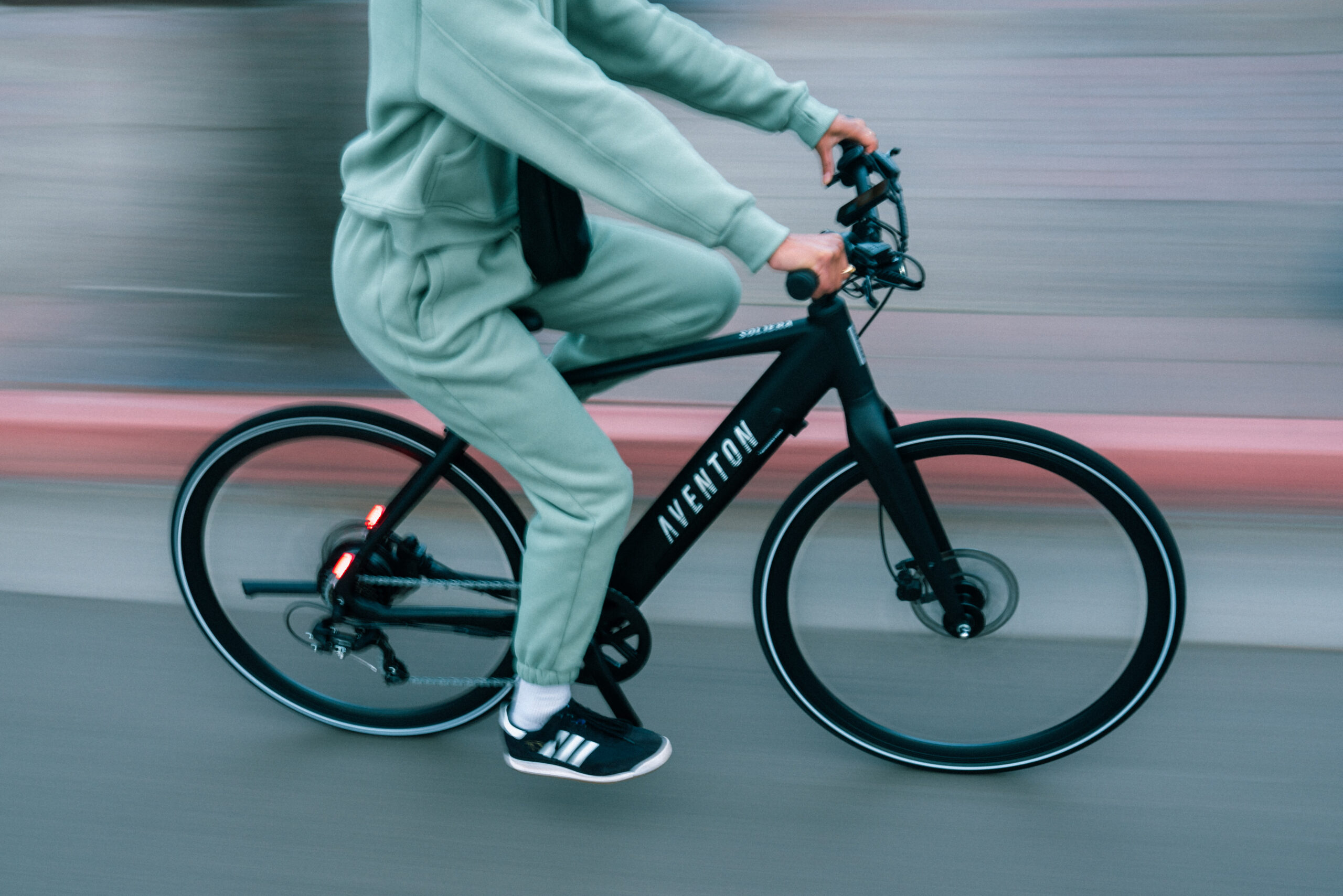 a person riding a e-bike