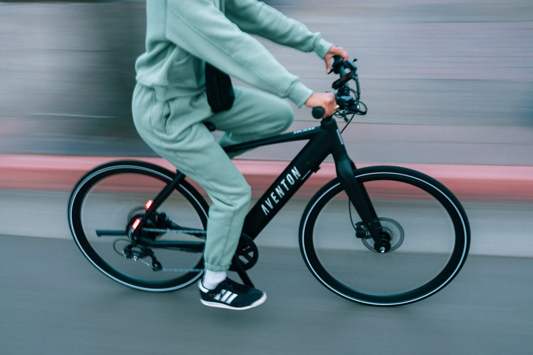 a person riding a e-bike