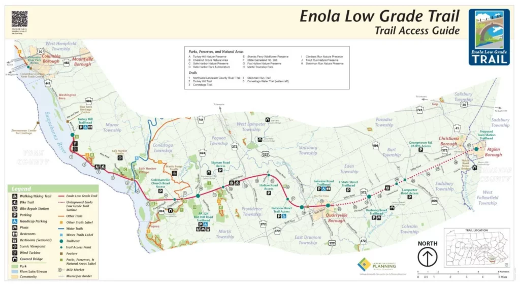 Enole Low Grade Trail map