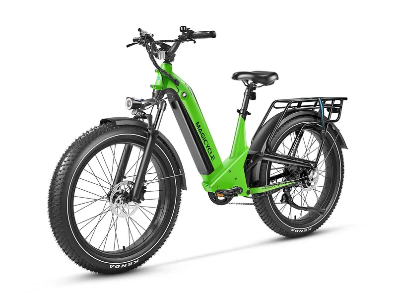 Magicycle e-bike green front view