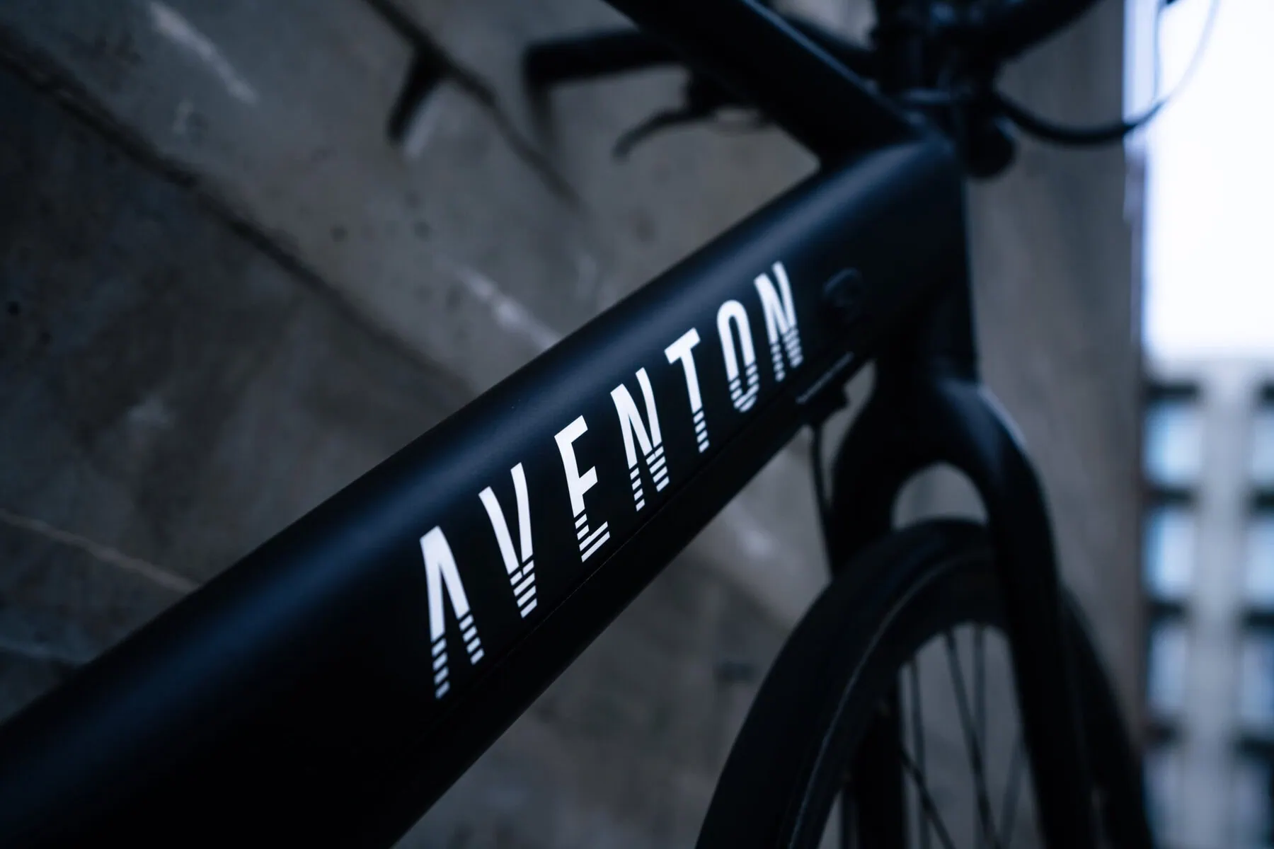 a close up of a Aventon e-bike
