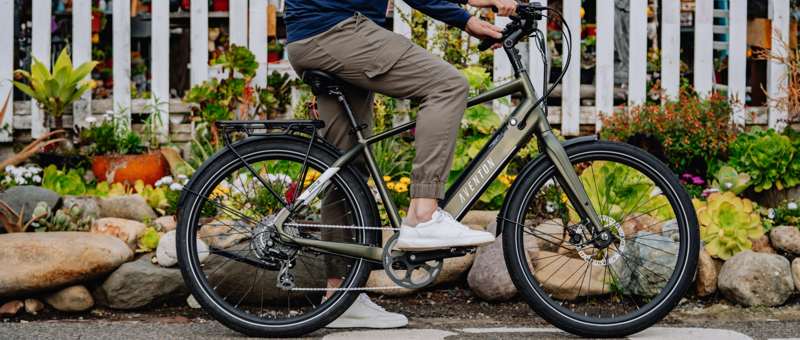 a person on a e-bike