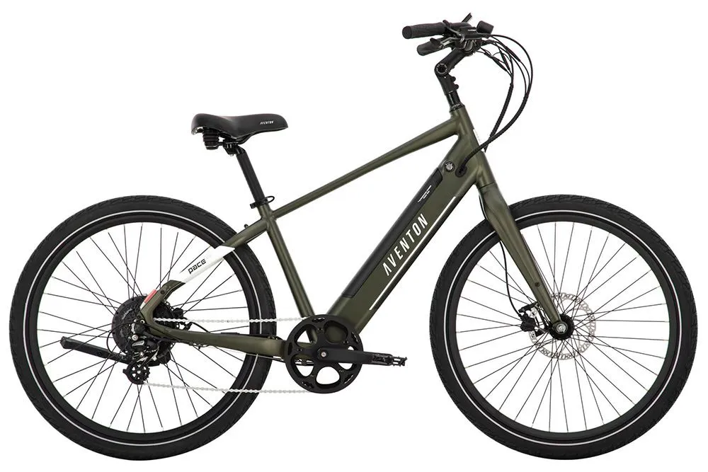 Aventon e-biked dark green side
