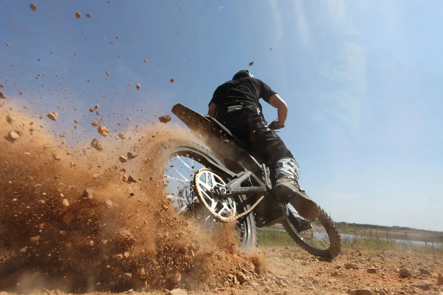 Dirt riding on e-bike
