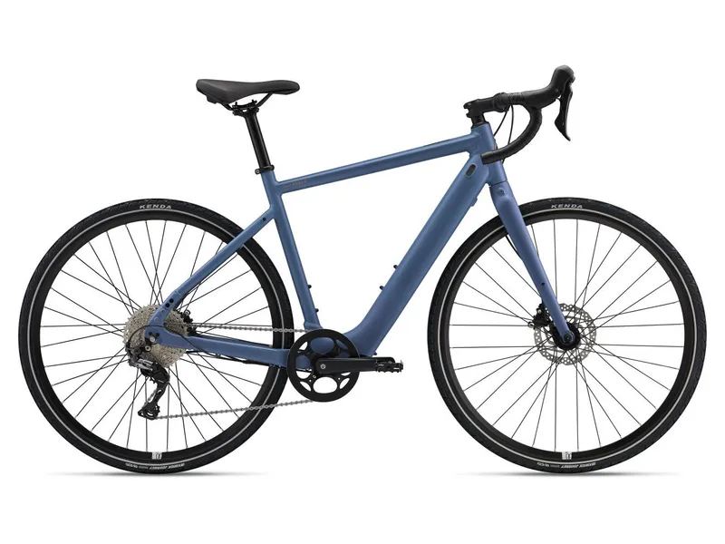 a blue and black e-bike