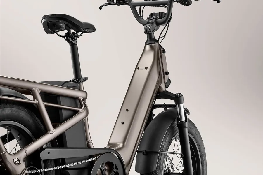 a close up of a e-bike