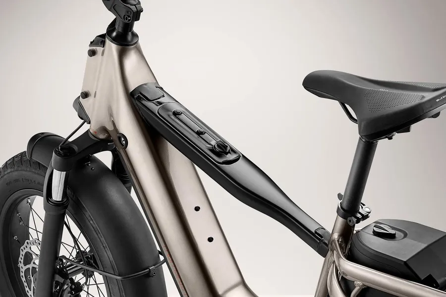 a close up of a e-bike