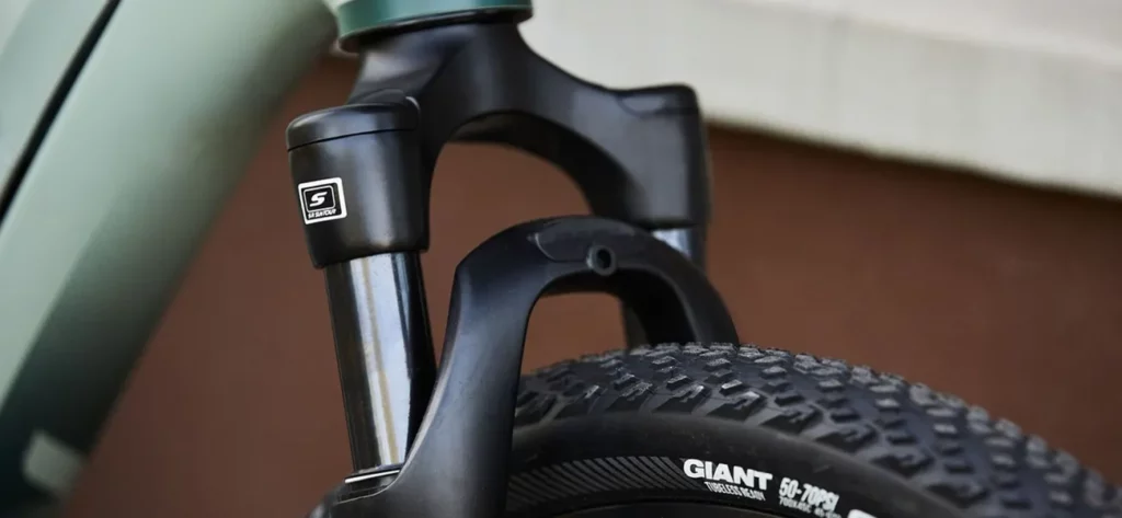 a close up of a e-bike tire