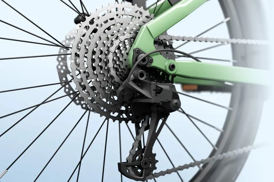 a close up of a e-bike gear