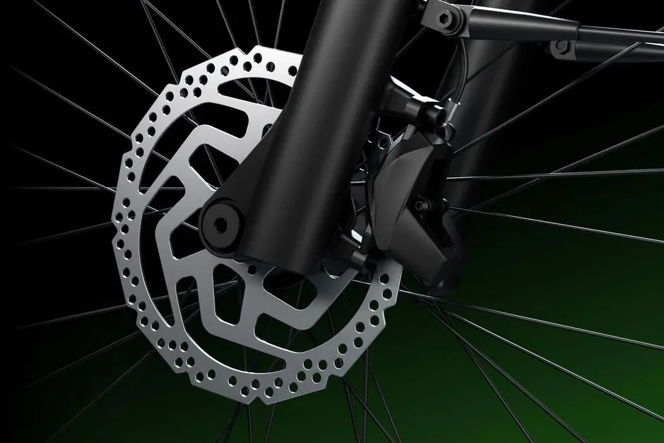 a close up of a e-bike wheel