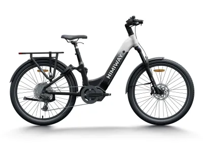 a black and white electric bike