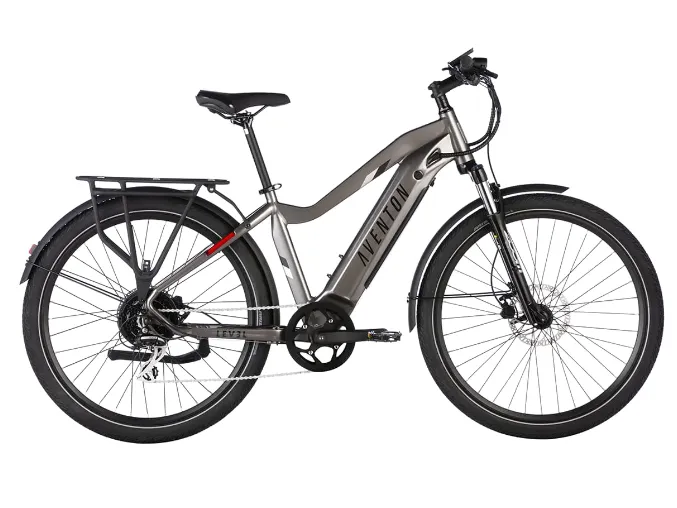 Aventon e-bike silver side