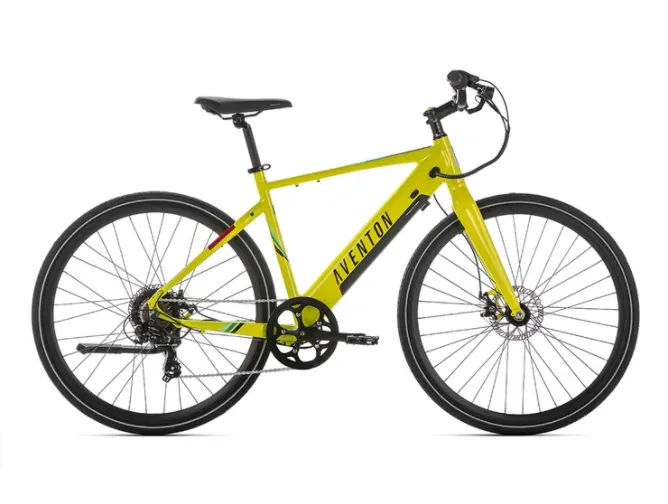 Aventon e-bike yellow side