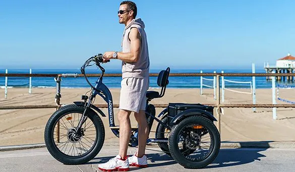 Addmotor e-bike at the beach