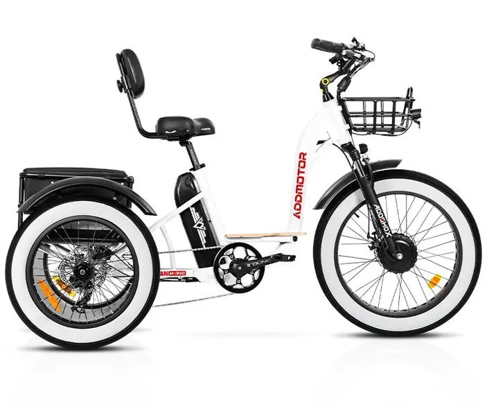 Addmotor e-bike white with basket