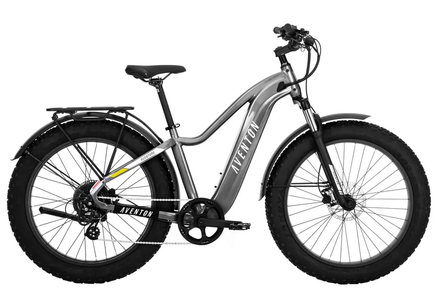 Aventon e-bike dark grey side view