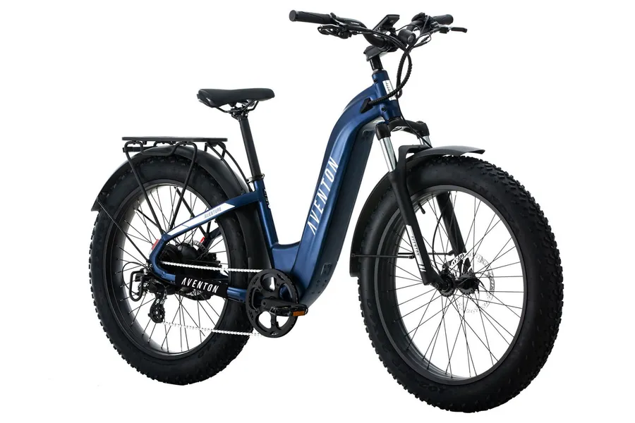 Aventon e-bike blue front view