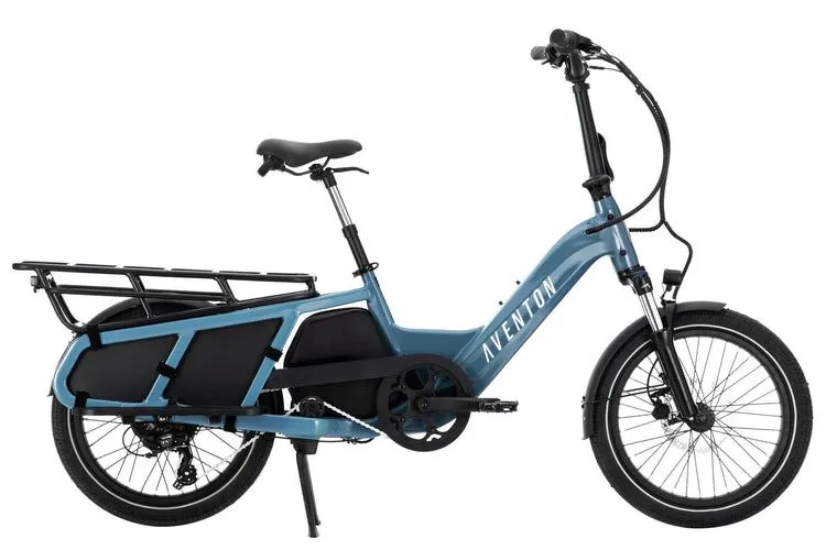 Aventon e-bike blue from the side