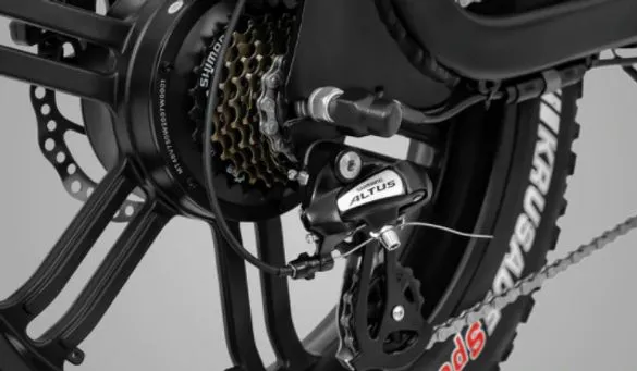 a close up of a e-bike gear
