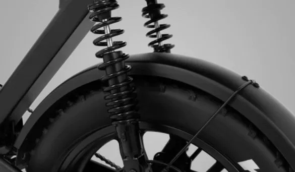 a close-up of a e-bike wheel