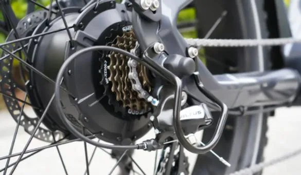 a close up of a e-bike gear