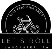 a logo for Let's Roll e-bike shop