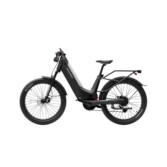 Black Xafari Segway e-bikes side view