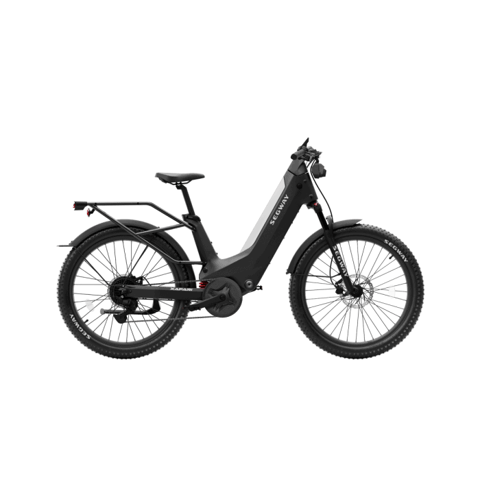 Black Xafari Segway e-bikes side view
