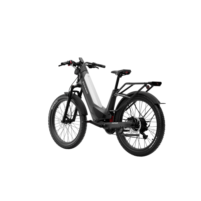 Black Xafari Segway e-bikes back view