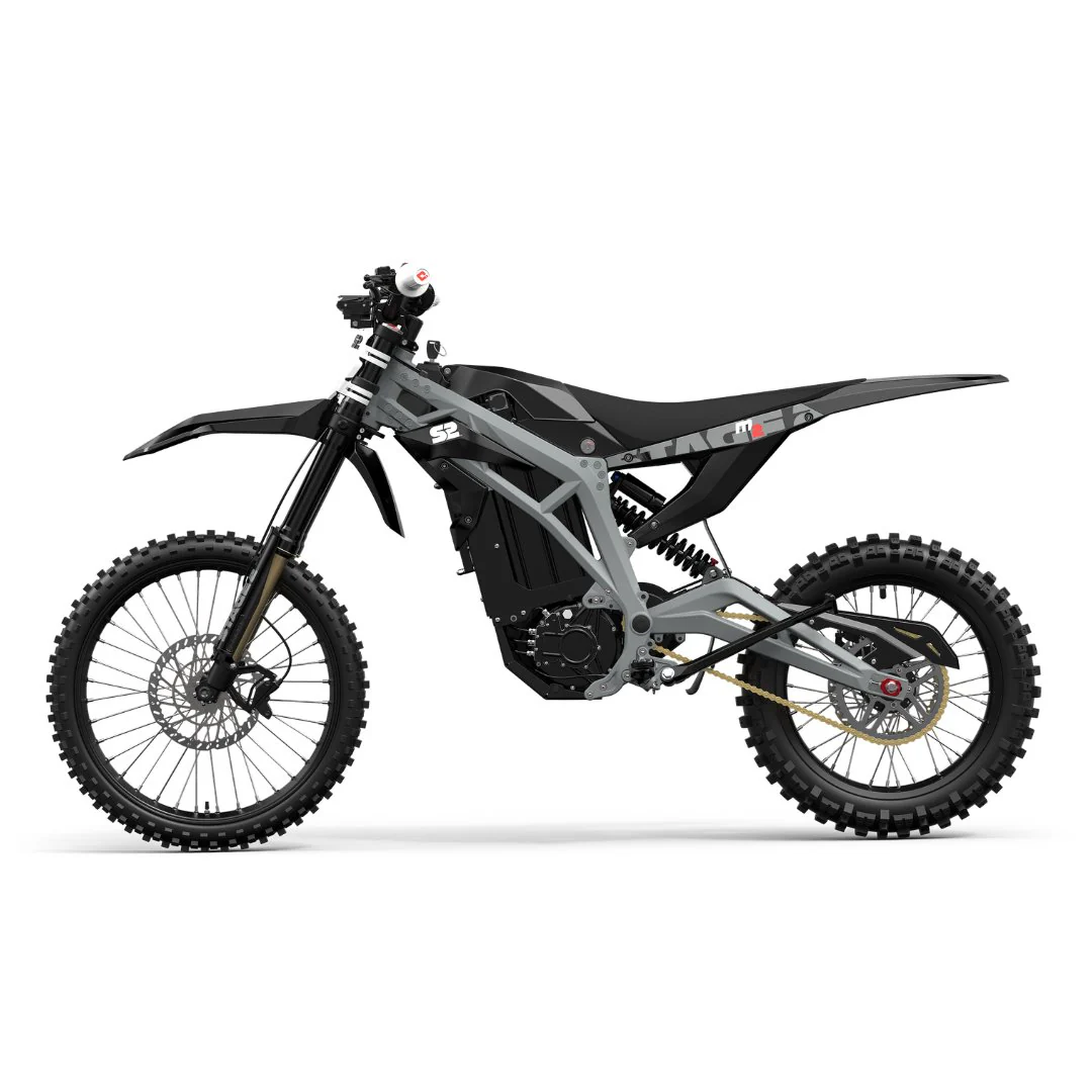 Black Stage2 ebike at a side angle
