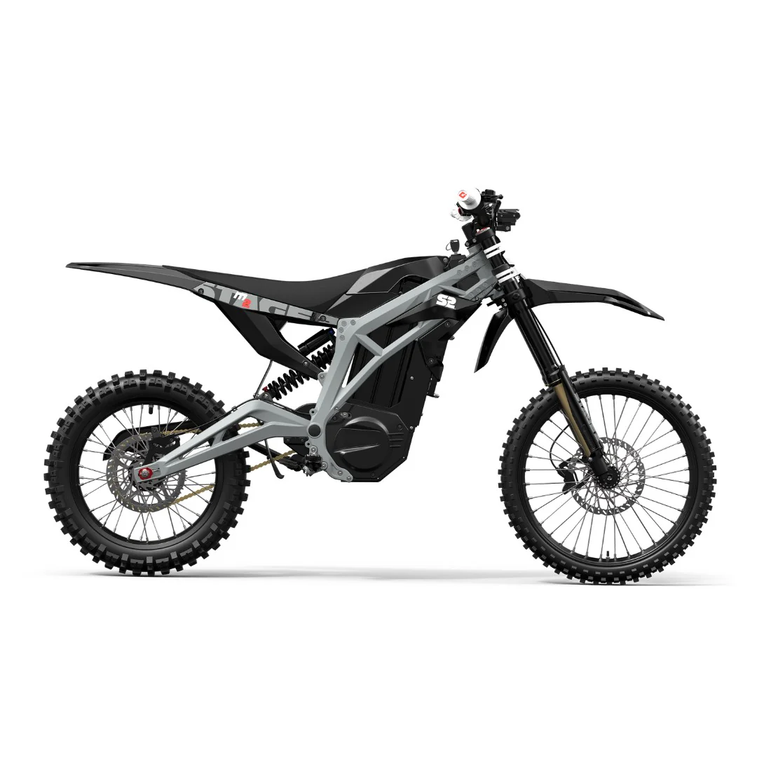 Black Stage2 ebike at a side angle