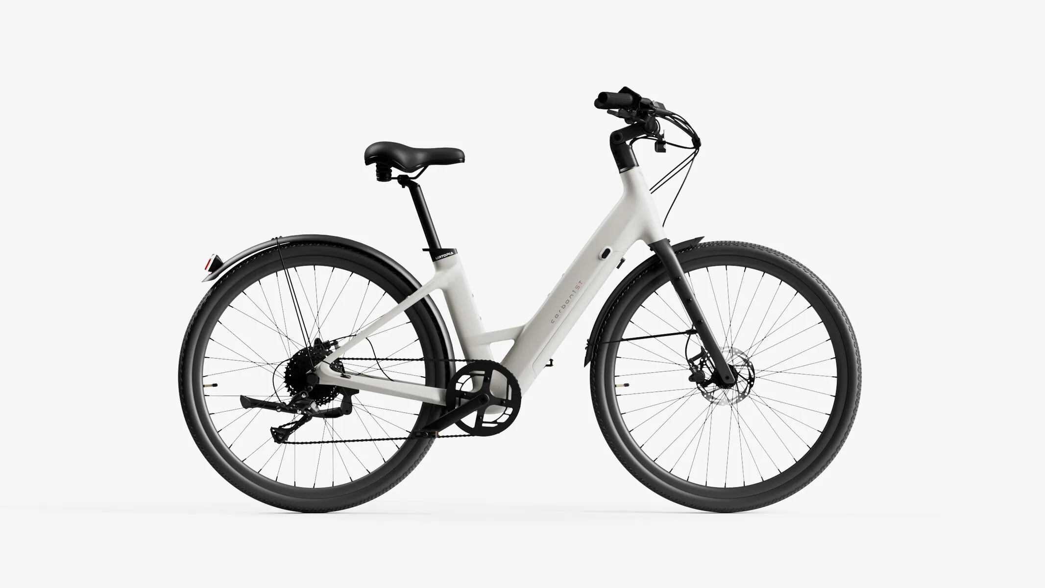 Carbon Classic Step-Thru cream electric bike