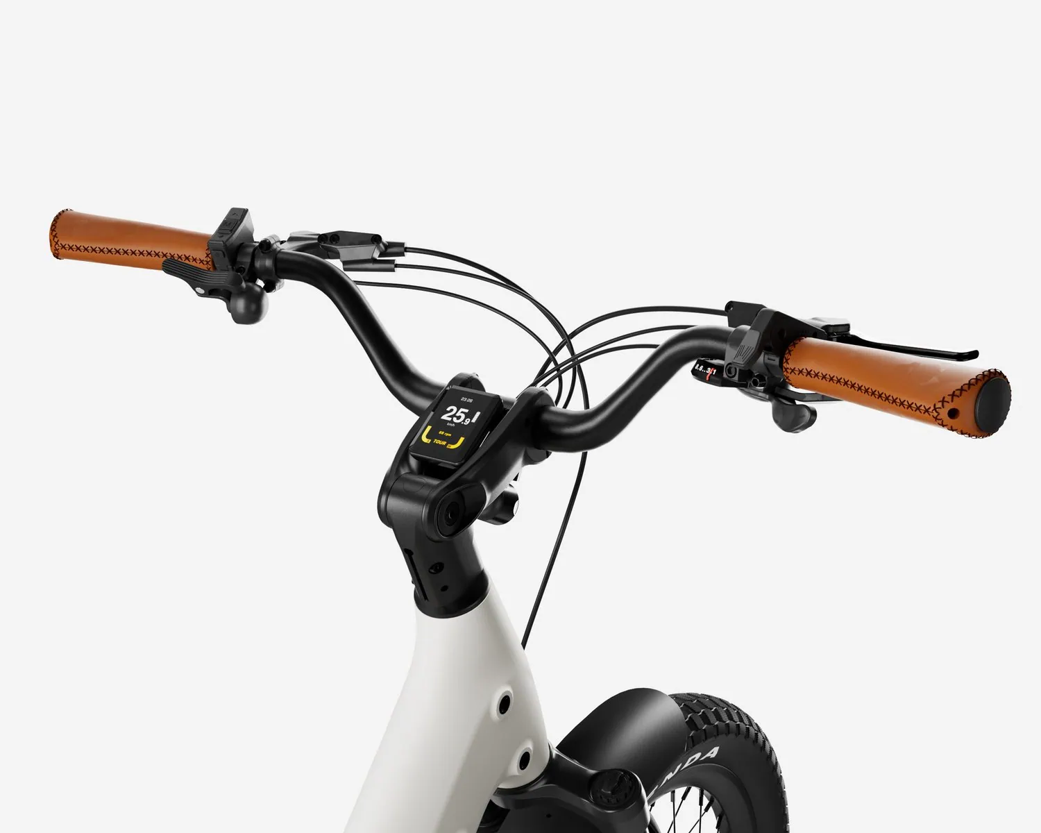 Joy Carbon white handle bars