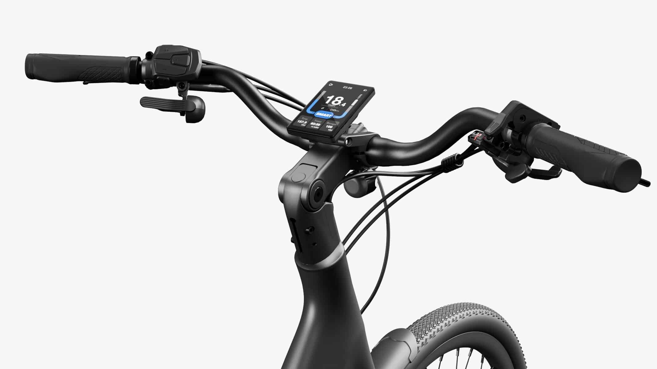 Carbon Classic Step-Thru handle bars and screen - black color