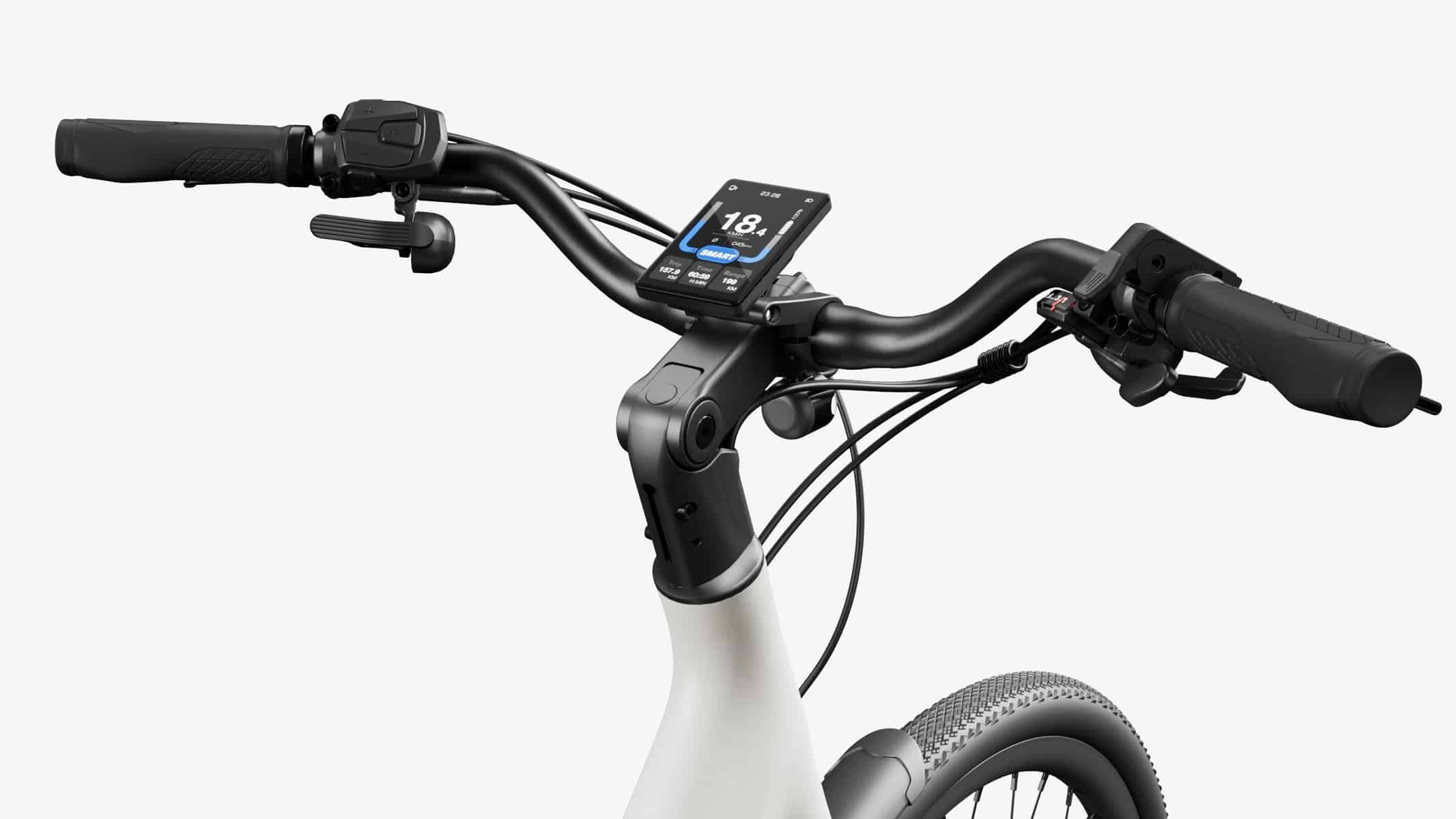 E-bike handlebar in Creme color detail shot