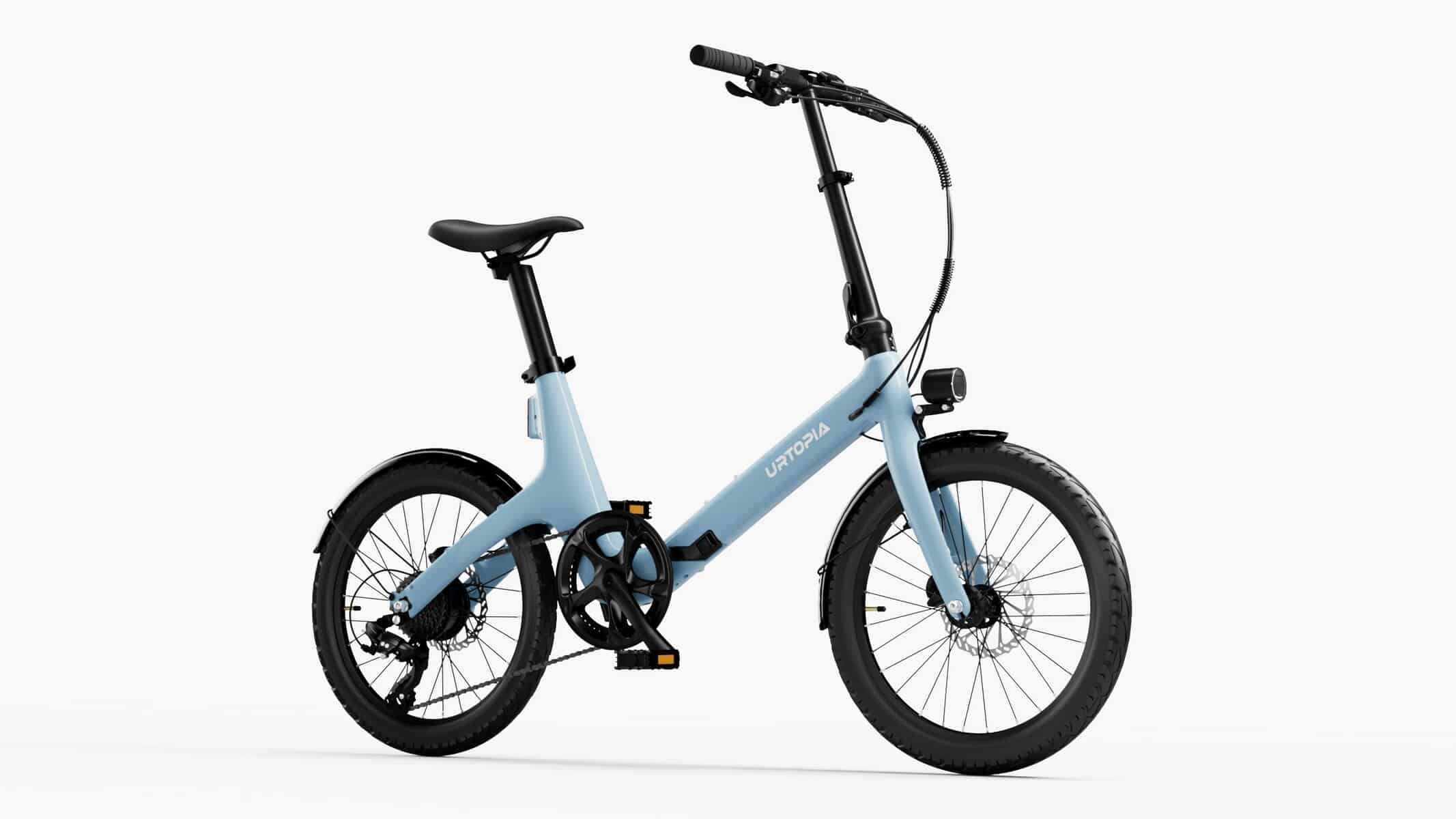 Carbon Fold Step-Thru blue electric bike