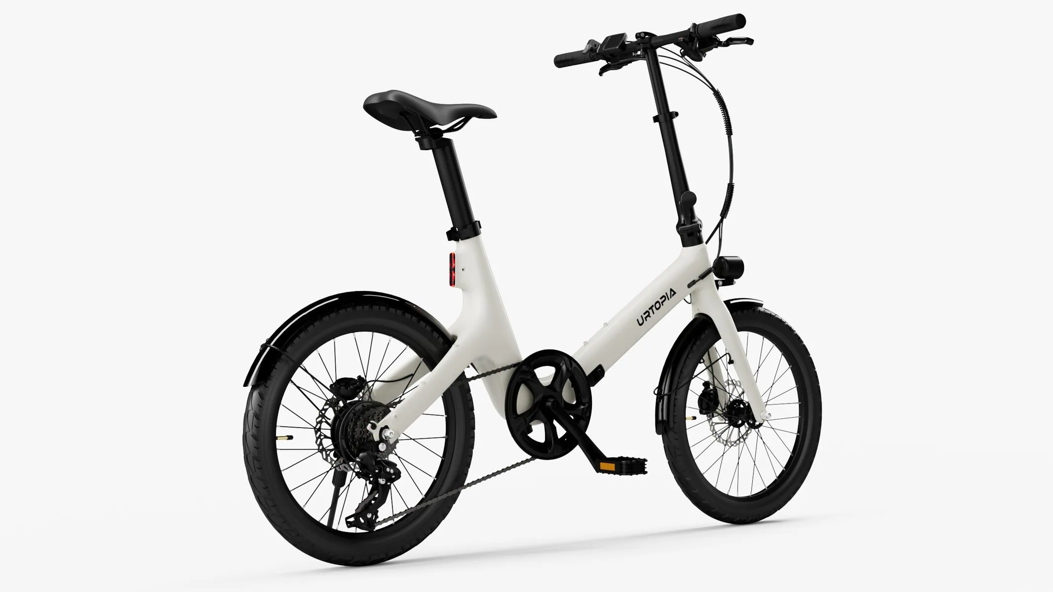 Carbon Fold Step-Thru white electric bike