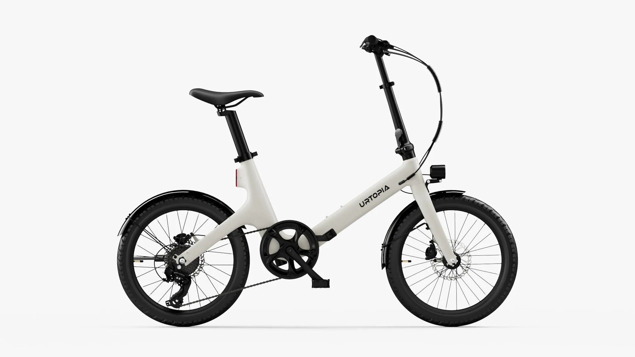 Carbon Fold Step-Thru white electric bike