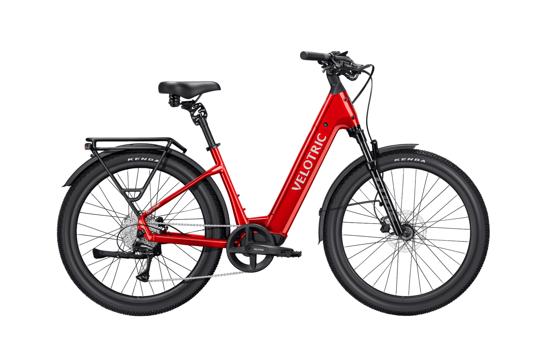 Velotric Discover 3 e-bike in Cherry Crimson color, right side view