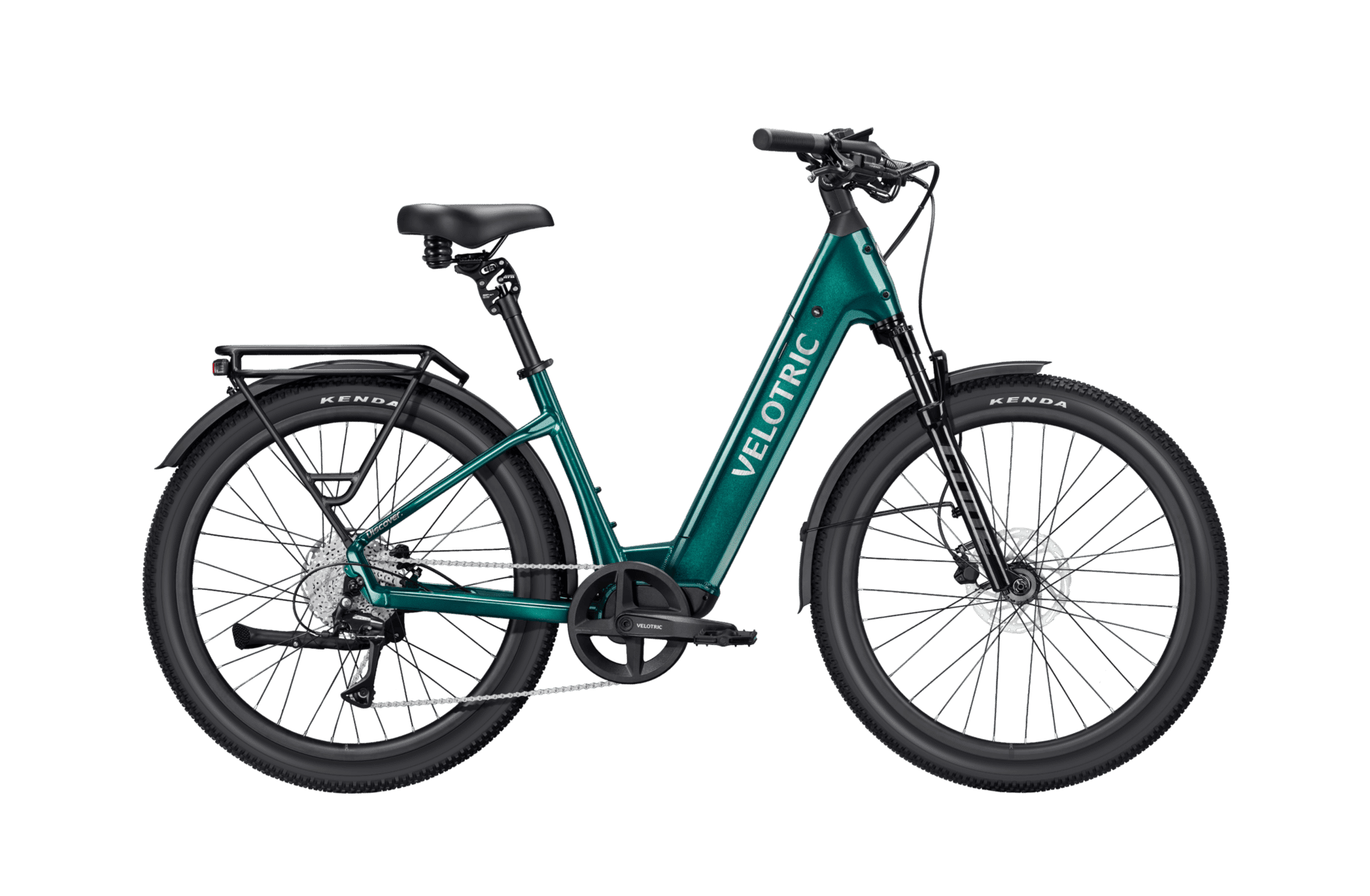 Velotric Discover 3 e-bike in Emerald Green color, right side view
