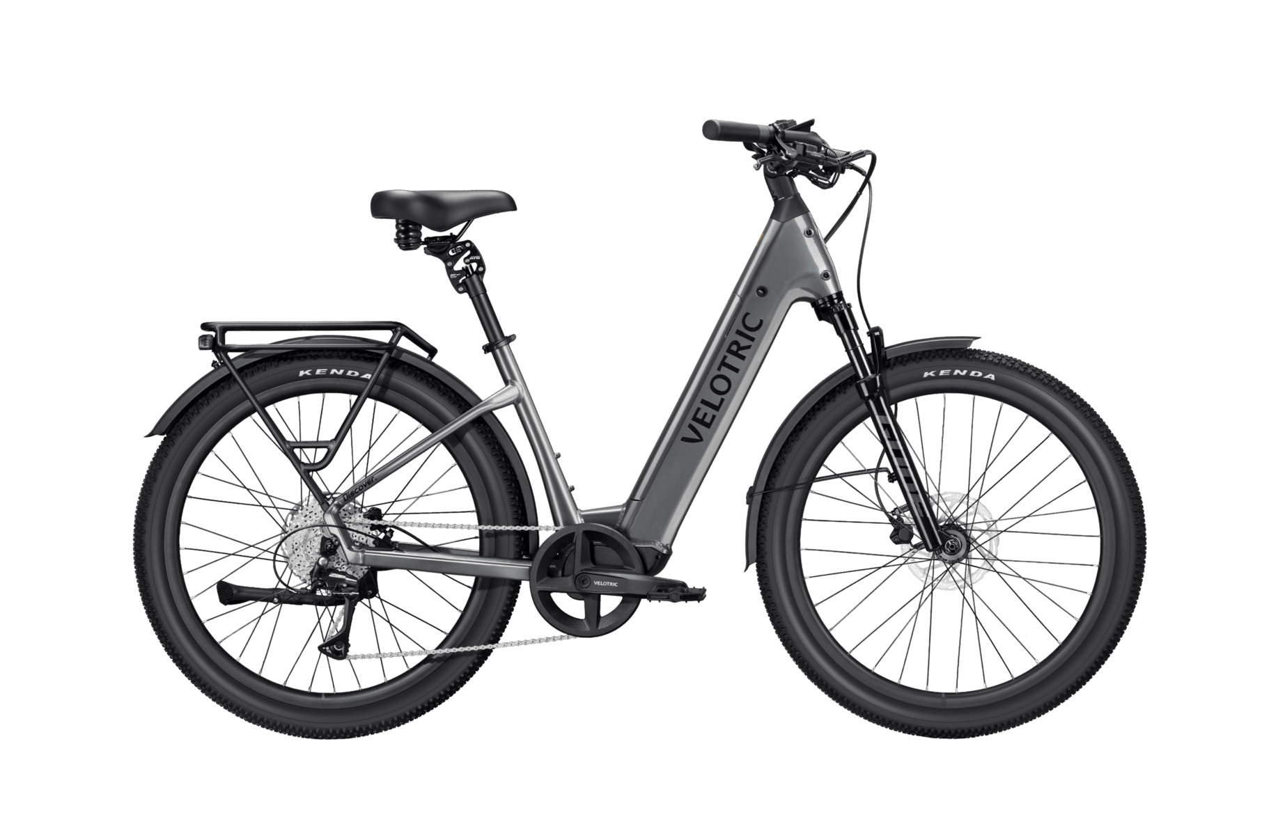 Velotric Discover 3 e-bike in Stone Gray color, right side view