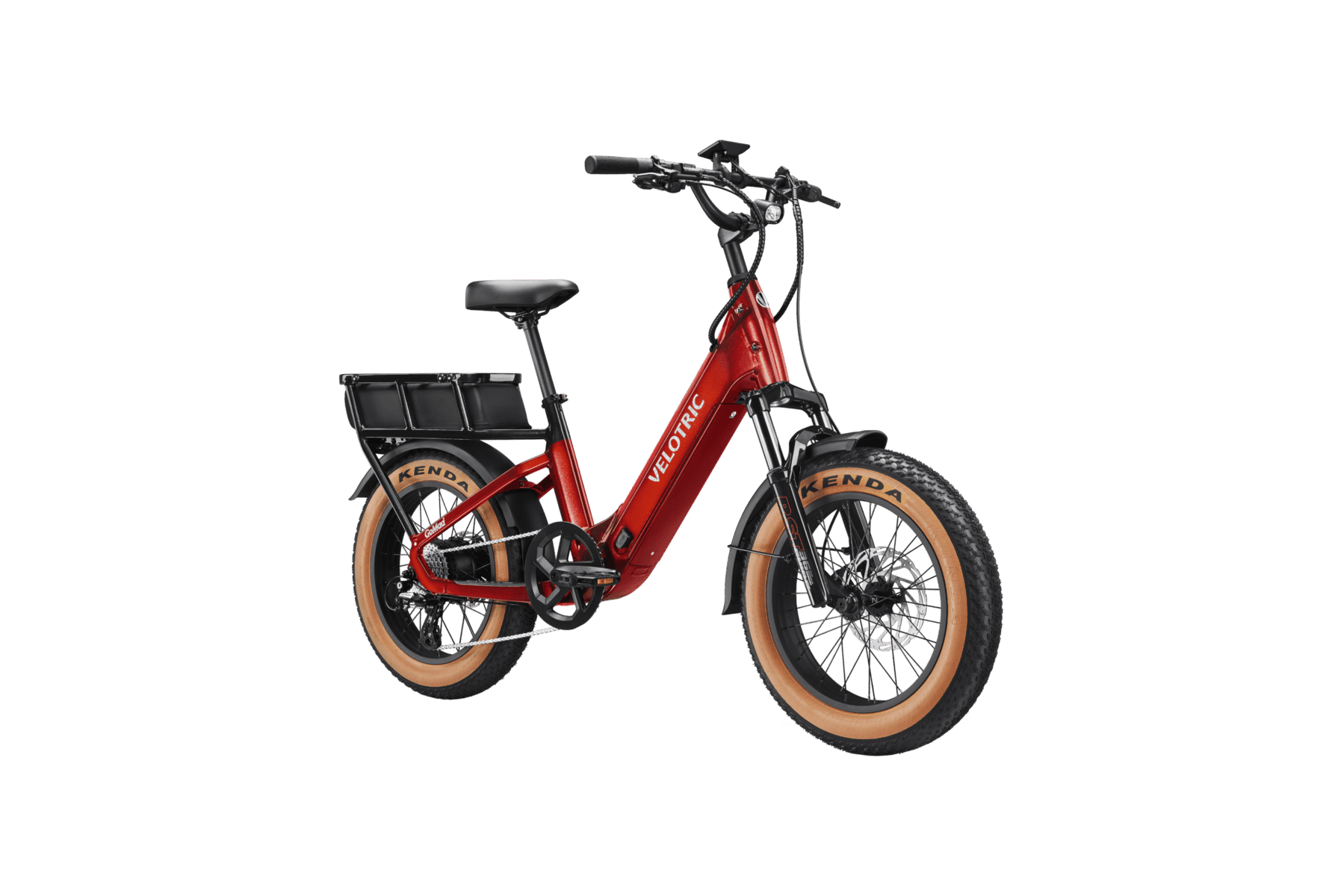 Velotric Gomad e-bike in Dark Amber color, front oblique angle