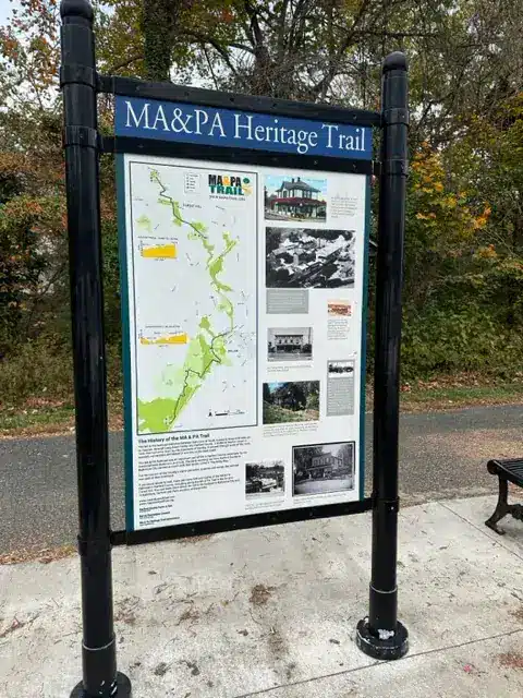 MA PA Trail scenic bike path near Lancaster, PA
