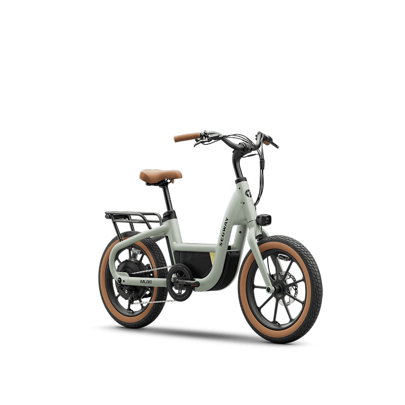 Segway Ebike MUXI Dusty Sage Drive side angle transparent background