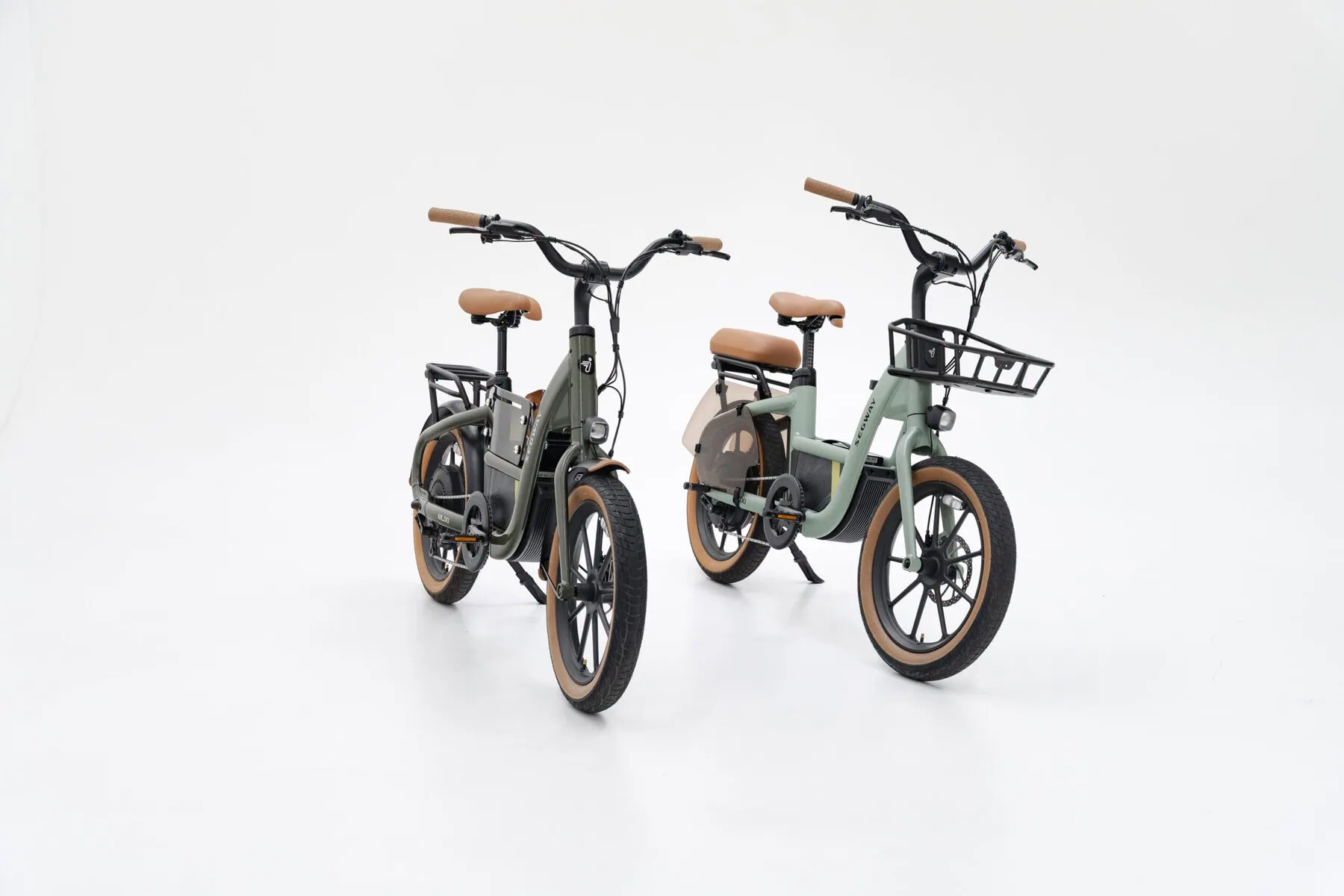 Segway Ebike MUXI Olive Rush and Dusty Sage right front angel