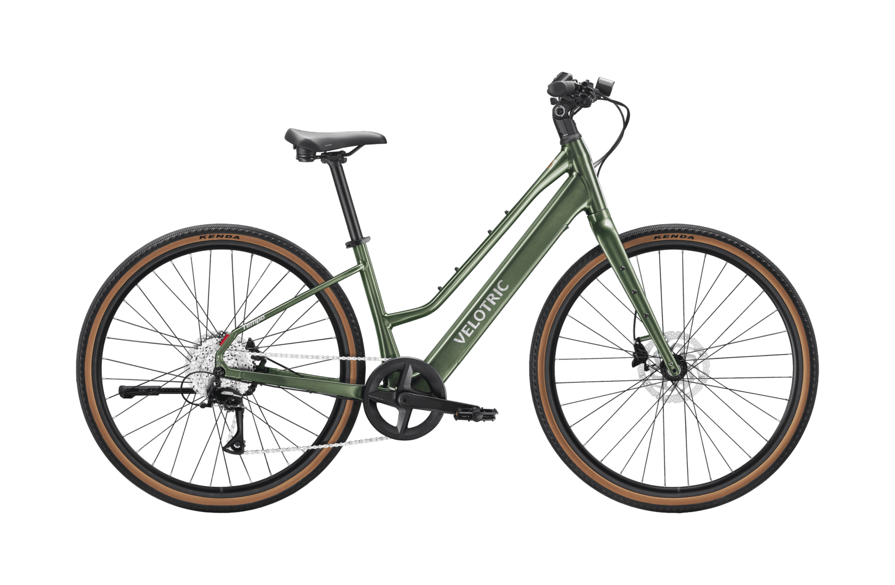 Velotric Tempo e-bike in Forest Evergreen color, right side view
