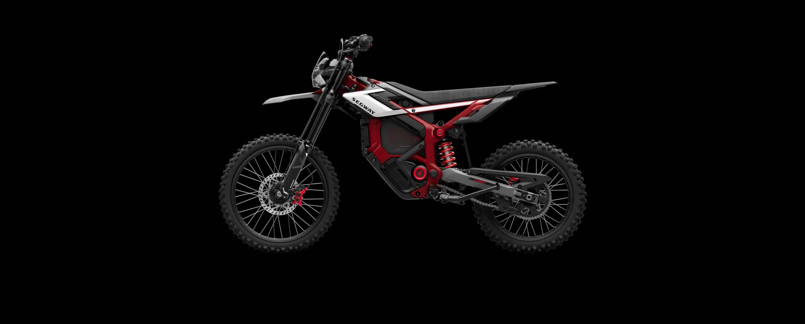 Segway Xaber 300 electric dirt bike in Shred Velvet red